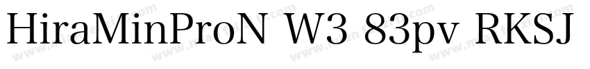 HiraMinProN W3 83pv RKSJ H字体转换